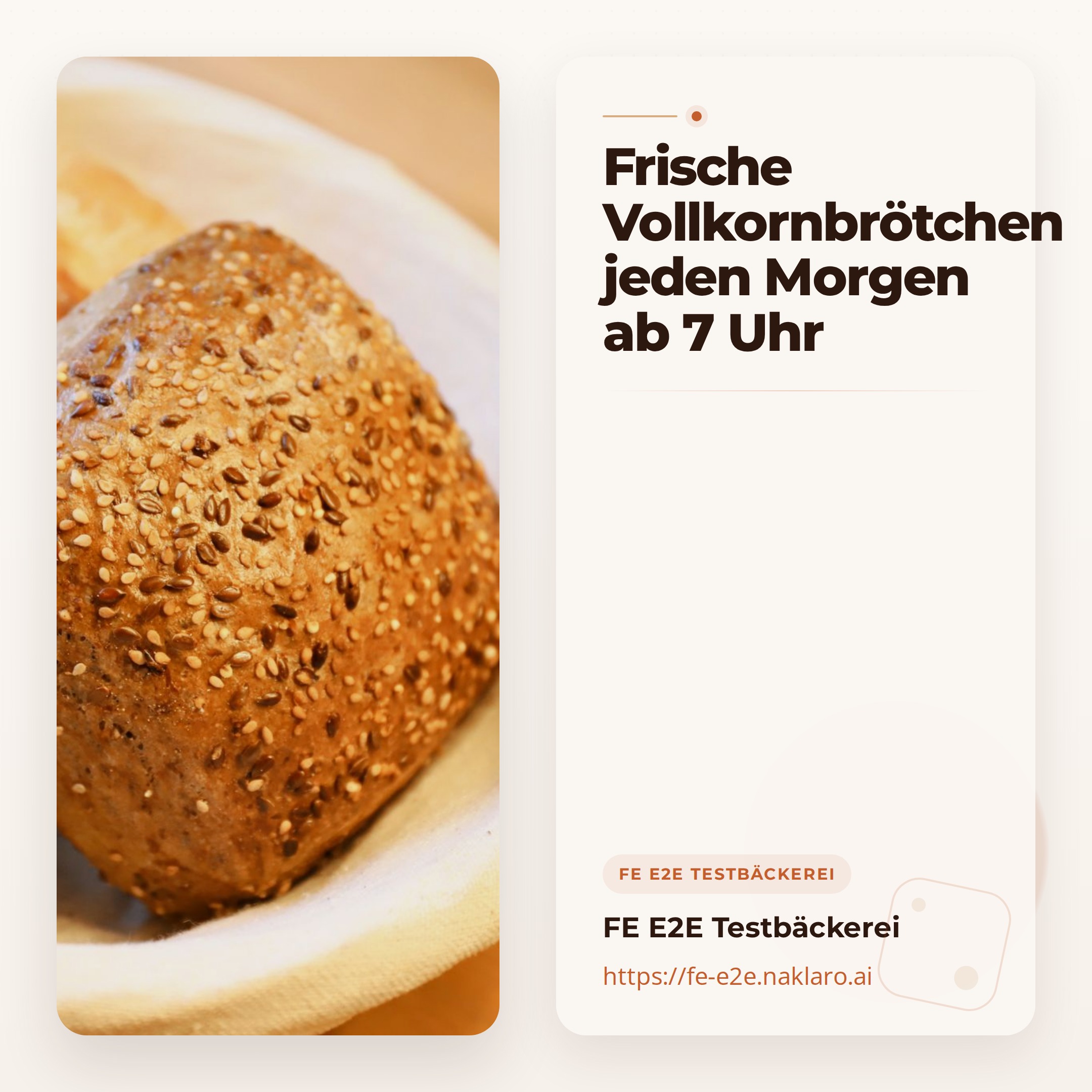 Frische Brötchen in der Morgensonne