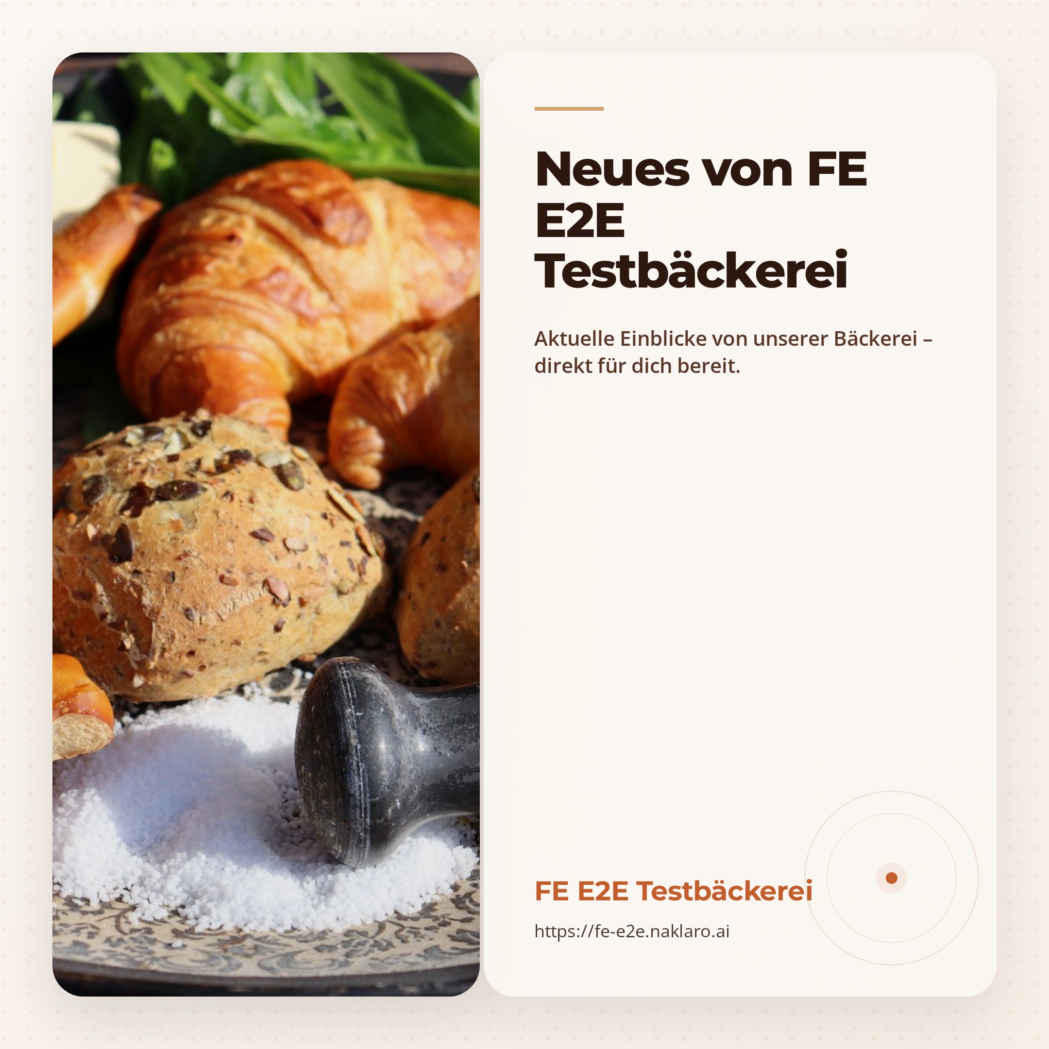 Frisches Gebäck und Brot aus der Werkstatt